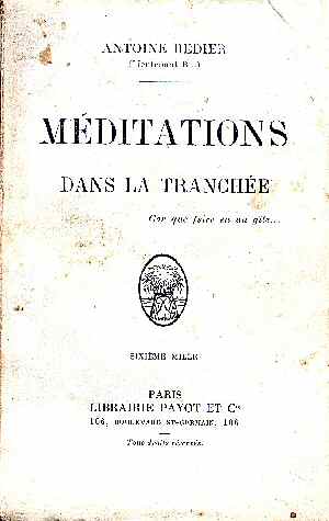 Mditations dans la Tranche (Antoine Redier - Ed. 1916)